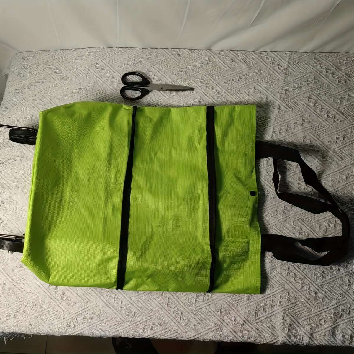 1pc Portable Shopping Cart With Wheels Foldable Bag Lightweight Grocery Bag Trolley Heavy Cargo Movi