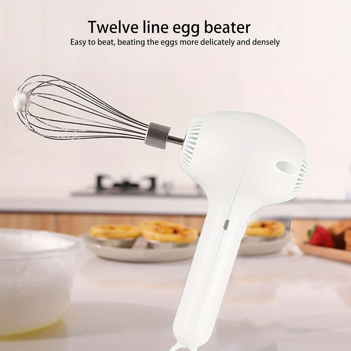 1pc Portable Cordless Electric Hand Mixer And Whisk