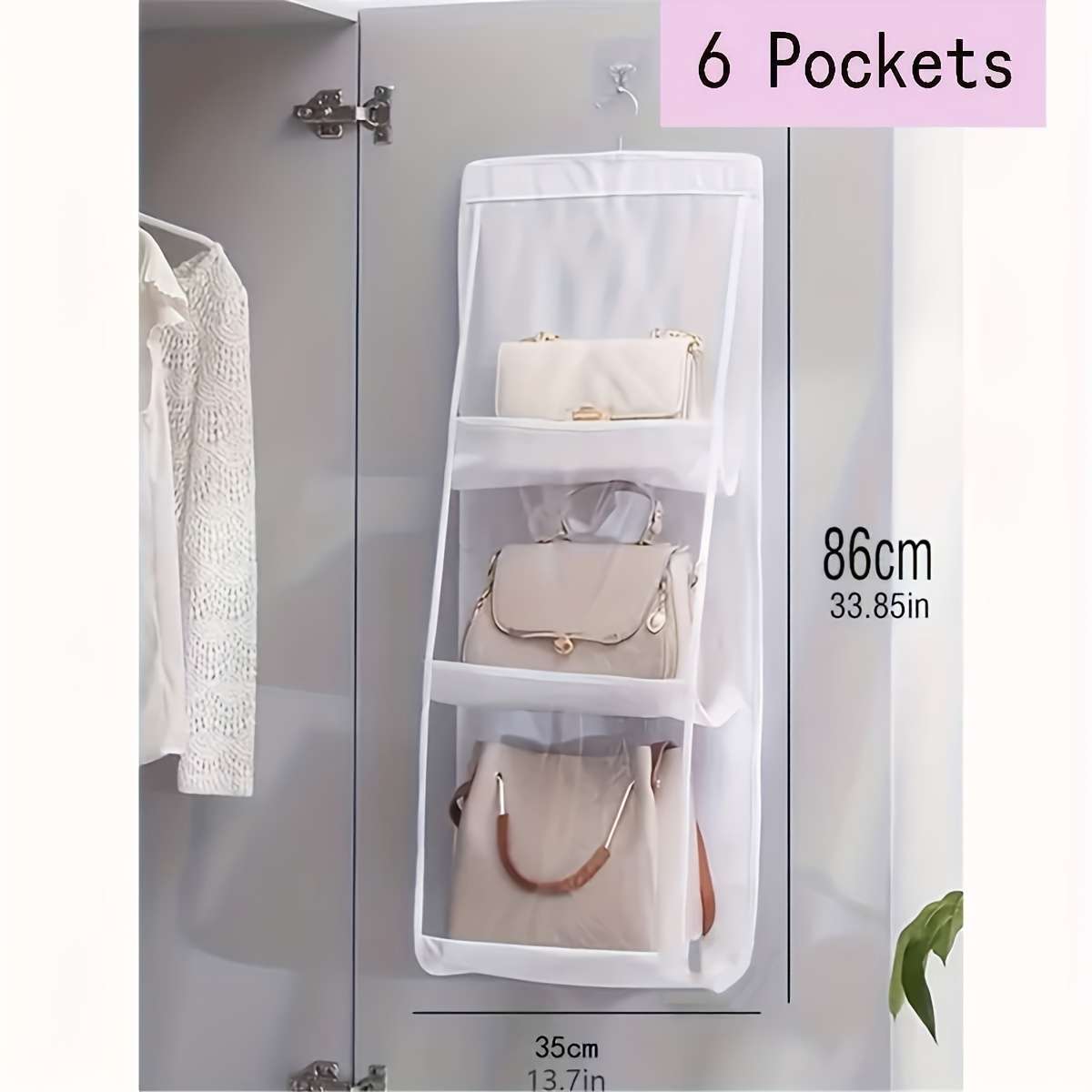 Elevated Hanging Organizer For Bags And Wallets