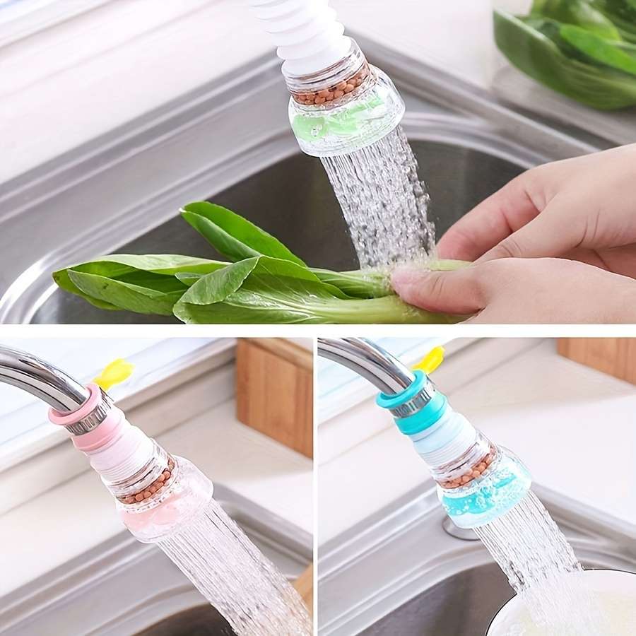 1pc Rotary Faucet Water Filter Extender with Water Purifier