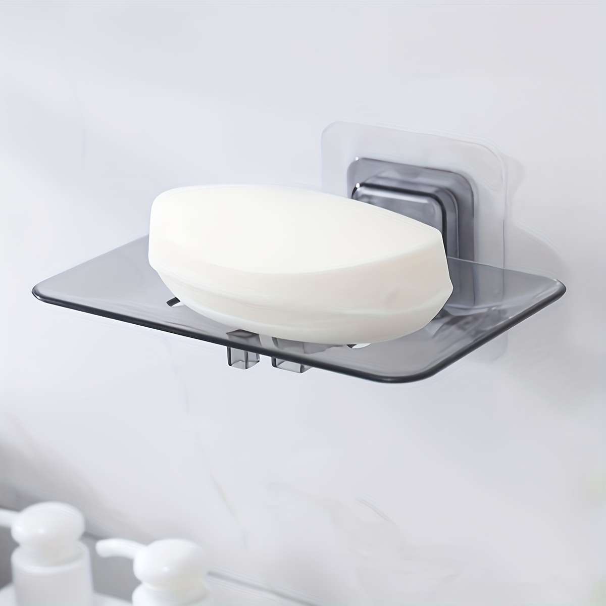 Easy-Install Transparent Soap Dish