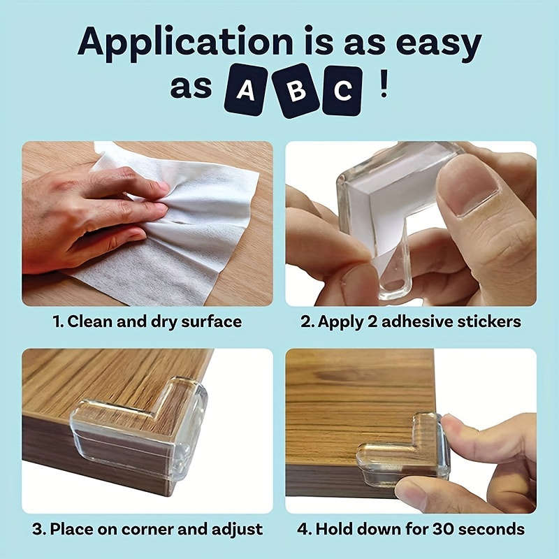 10-Pack Silicone Table Corner Guards