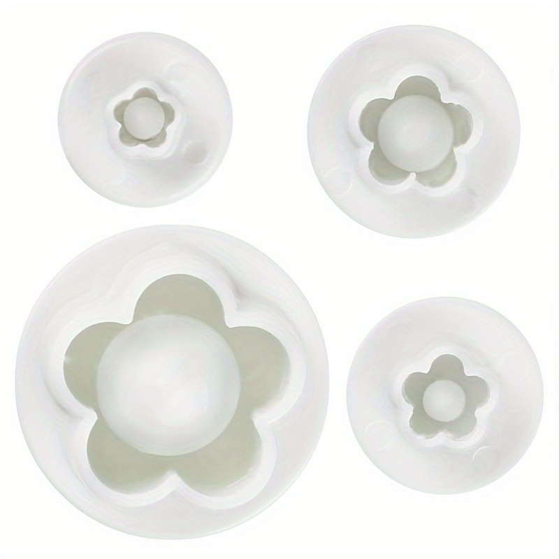 4pcs Flower Petal Spring Press Mold Set