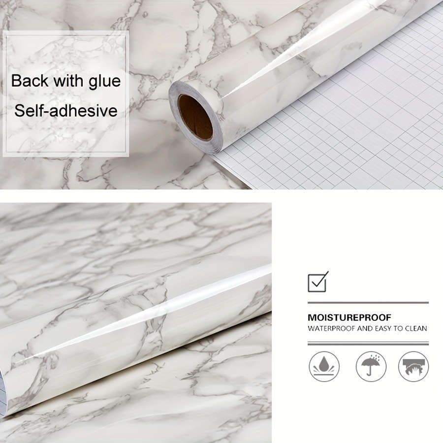 1pc Self-Adhesive Marble Wallpaper
