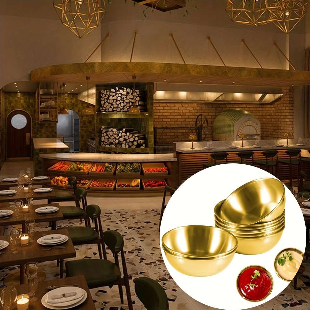 8cm Polished Stainless Steel Round Sauce Bowl