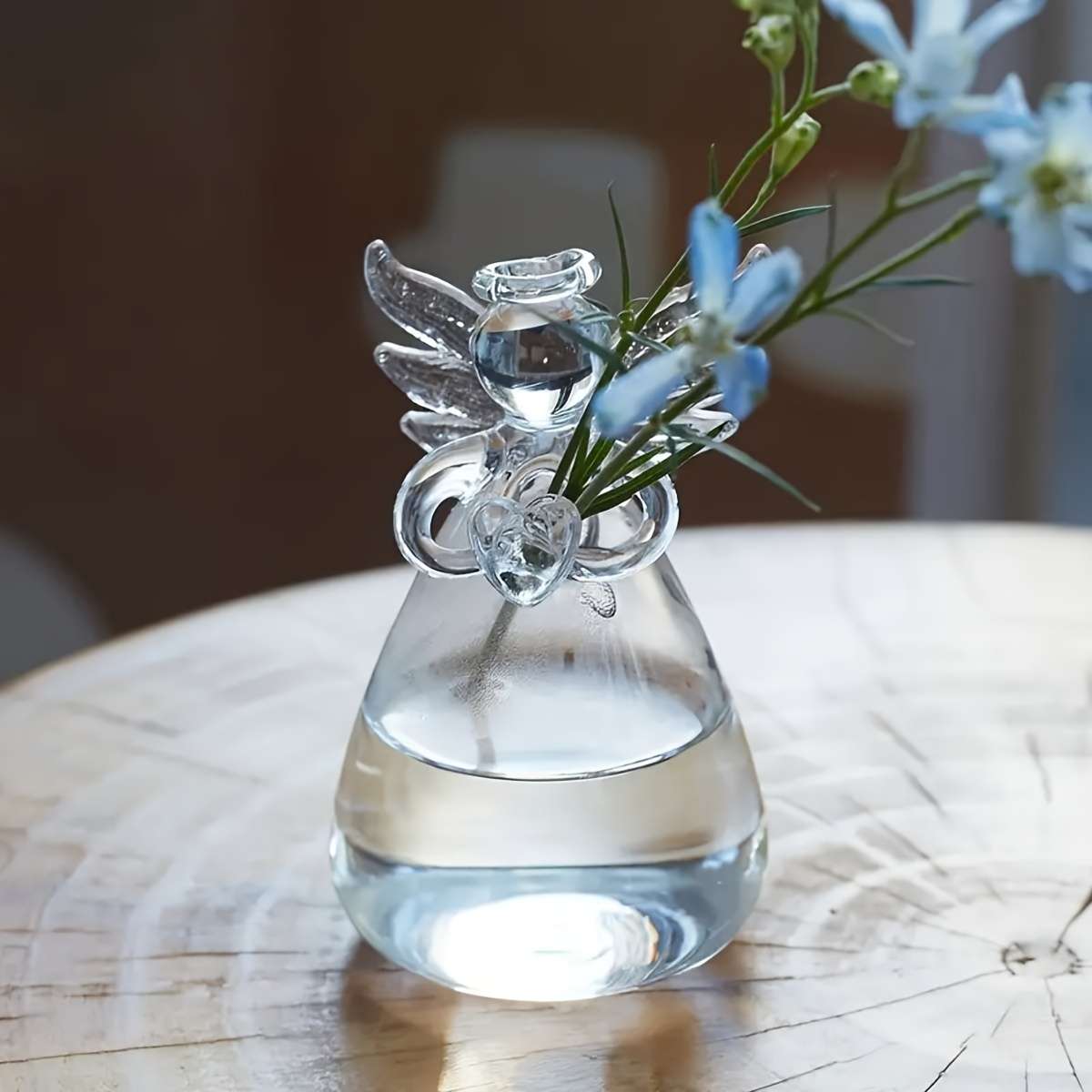 Elegant Glass Angel Vase