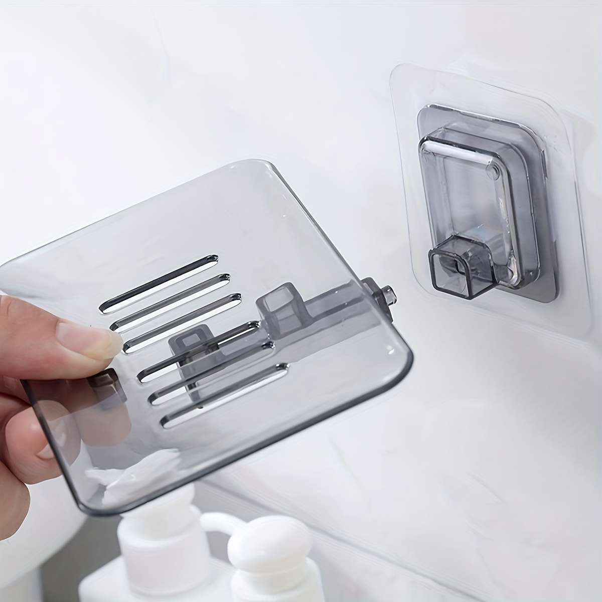 Easy-Install Transparent Soap Dish