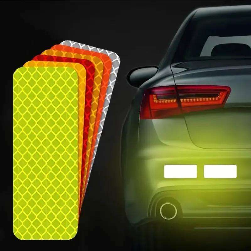 10pcs Car Bumper Reflective Safety Strip Stickers