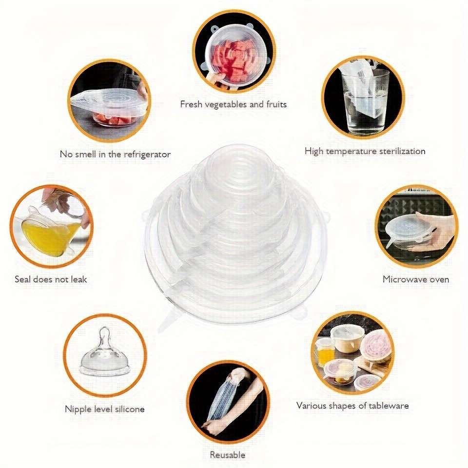 6pcsSilicone Stretch Lids