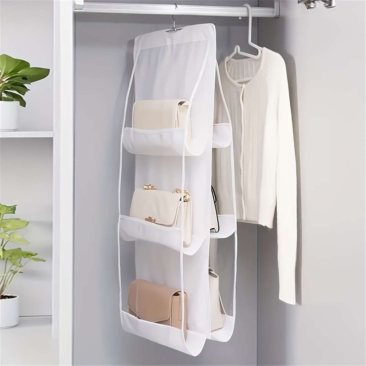 Elevated Hanging Organizer For Bags And Wallets