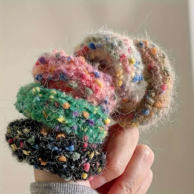 Cute Flannelette Hair Ties Set