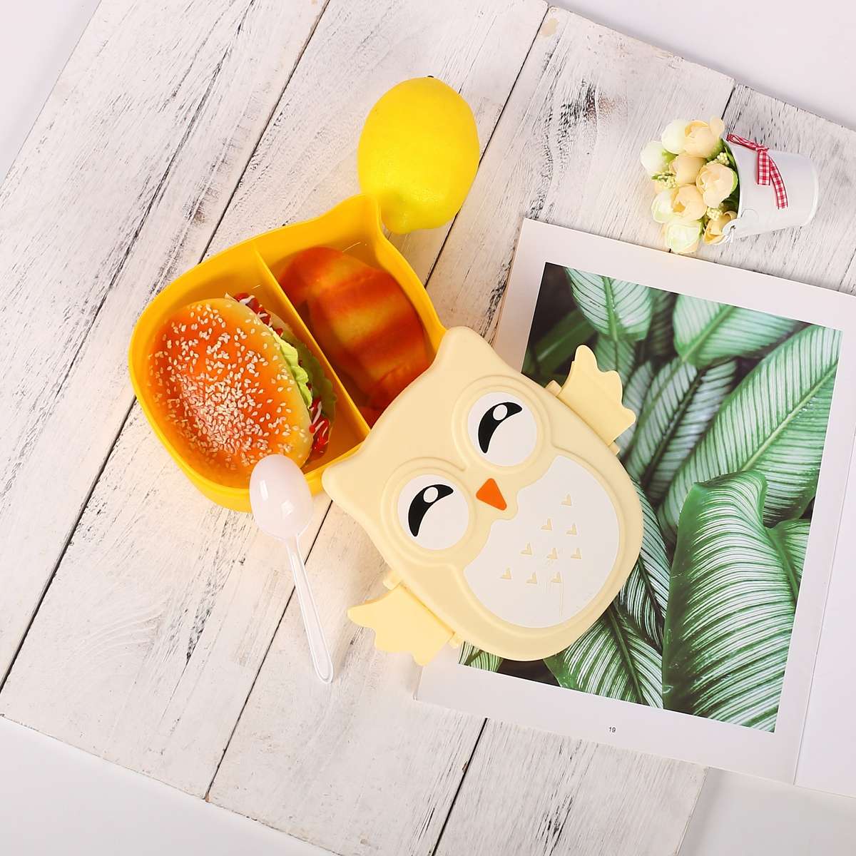 1pc Owl Shaped Lunch Box,