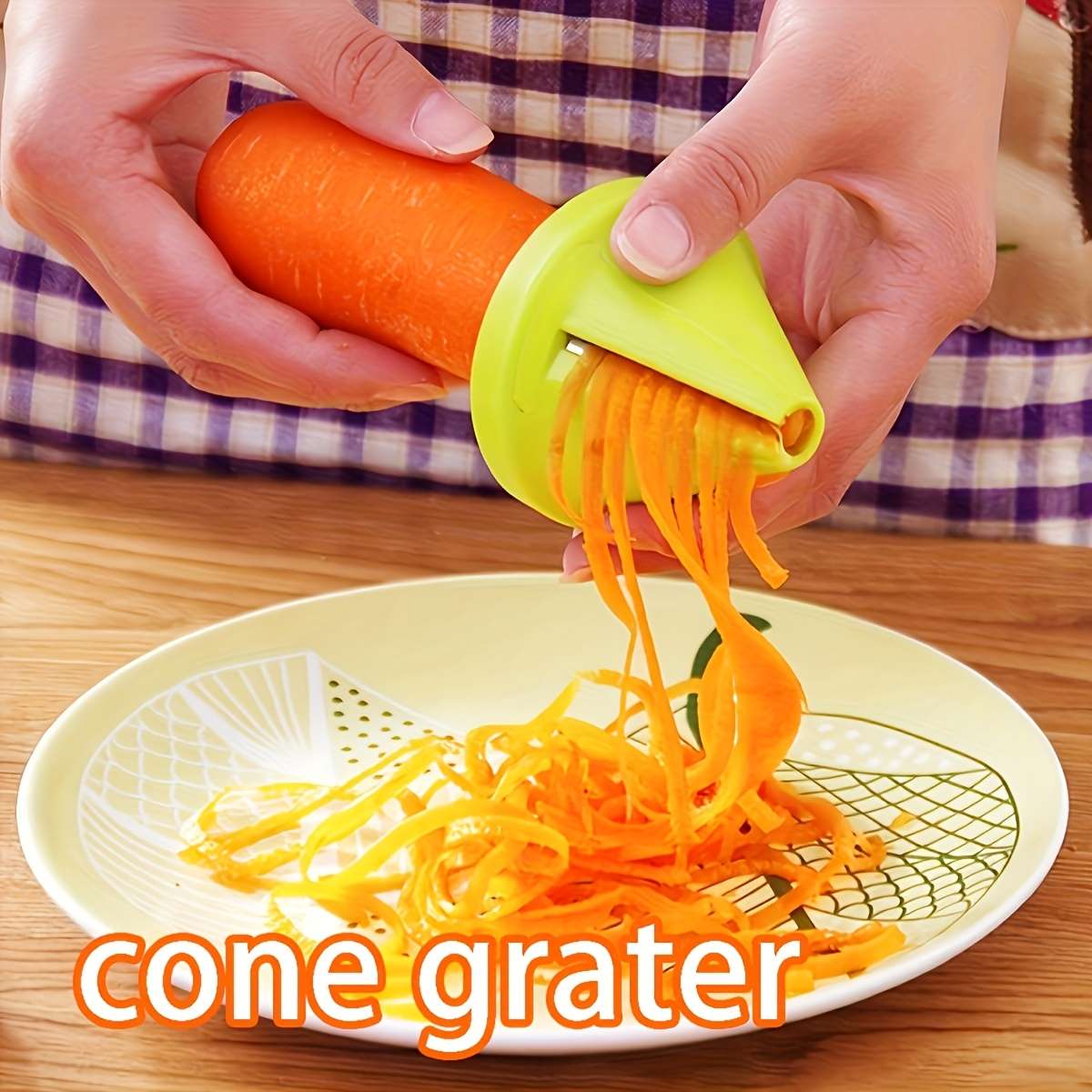 1pcs Rotary Spiral Vegetable Cutter