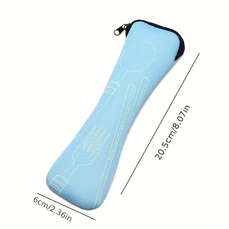 Portable Cutlery Storage Bag With Random Colors