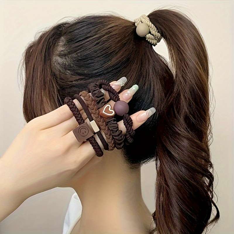 Vintage Minimalist Fabric Hair Ties Set