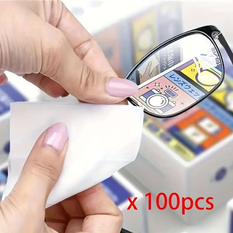 100-Pack Pre-Moistened Lens Cleaning Wipes