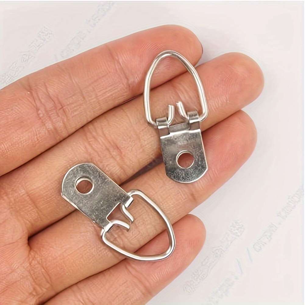 Metal D-Ring Picture Hangers with Screws