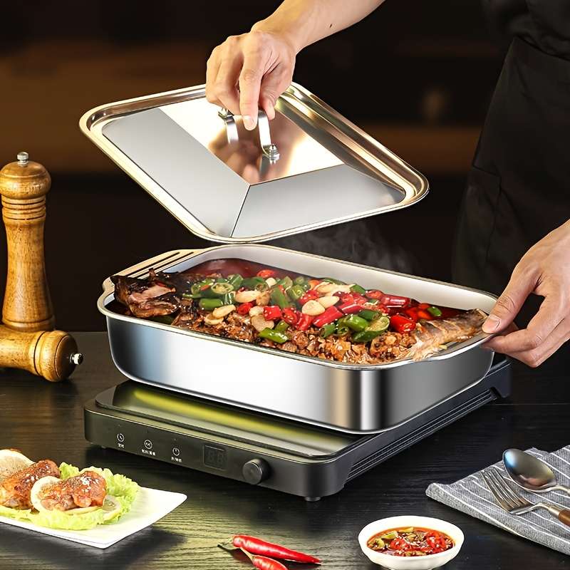 Stainless Steel Baking Tray With Lid