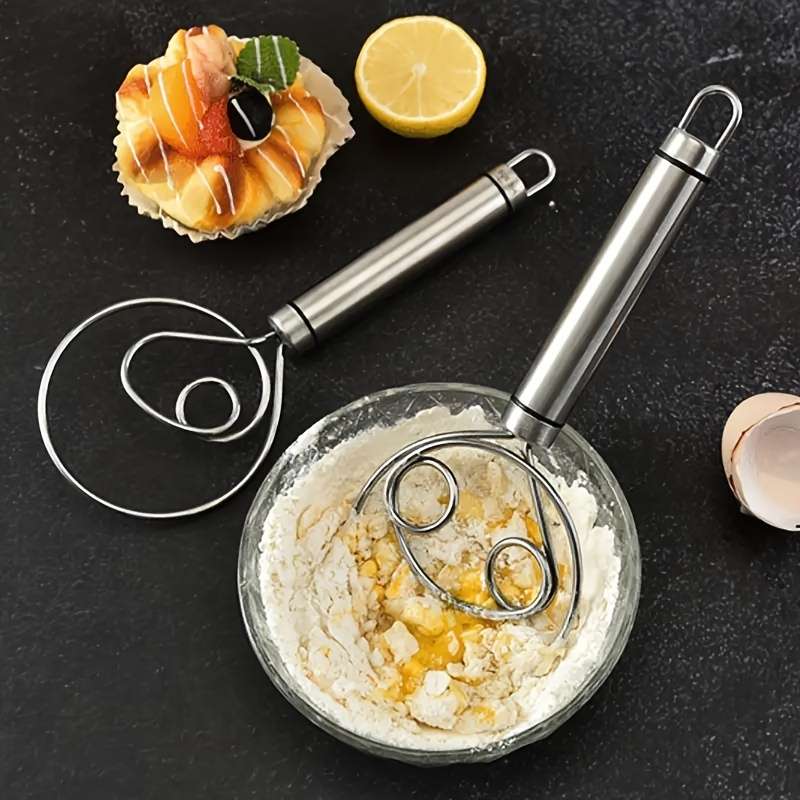 1pc Dough Mixer Stainless Steel Handheld Bread Whisk