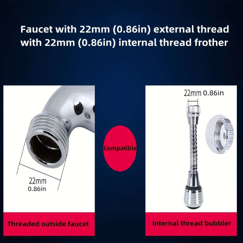 1pc Universal 360° Rotatable Faucet Aerator