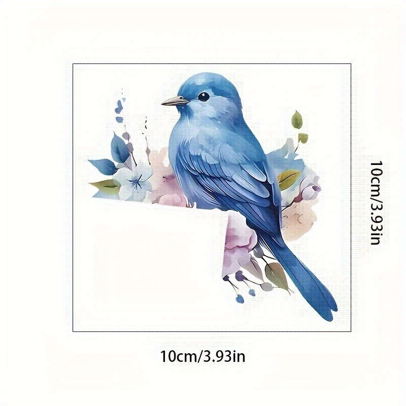 Lucky blue bird plant flower decoration switch sticker
