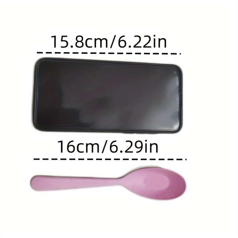 4pcs Long Handle Wheat Straw Spoons