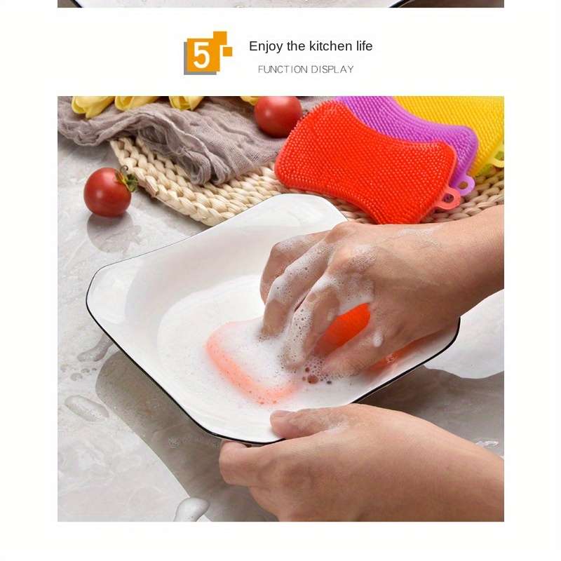 2-Pack Silicone Dishwashing Sponges