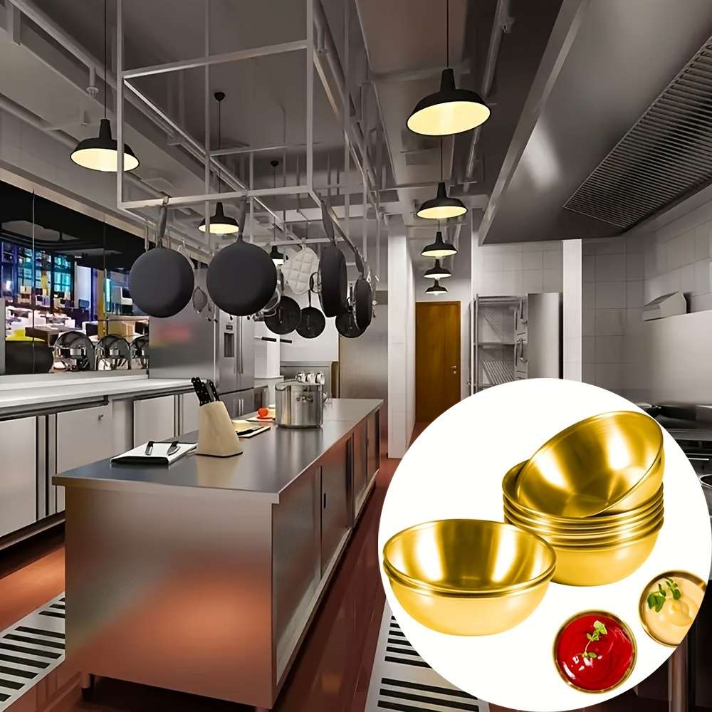 8cm Polished Stainless Steel Round Sauce Bowl