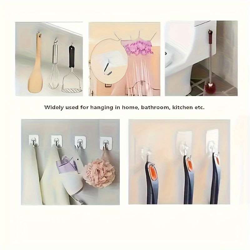10pcs Traceless Punch-Free Wall Hooks