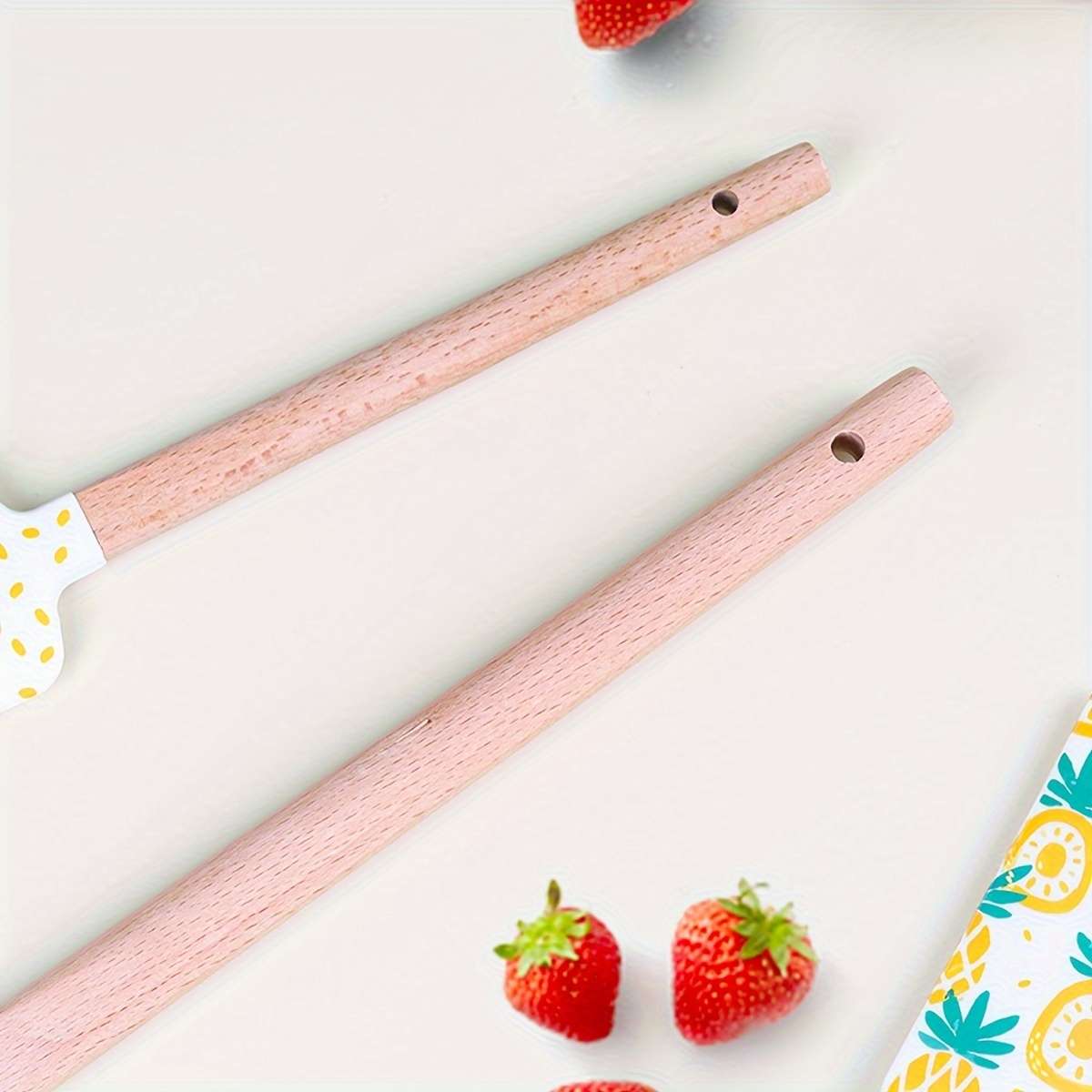 Summer Fruit Pattern Silicone Spatula Set