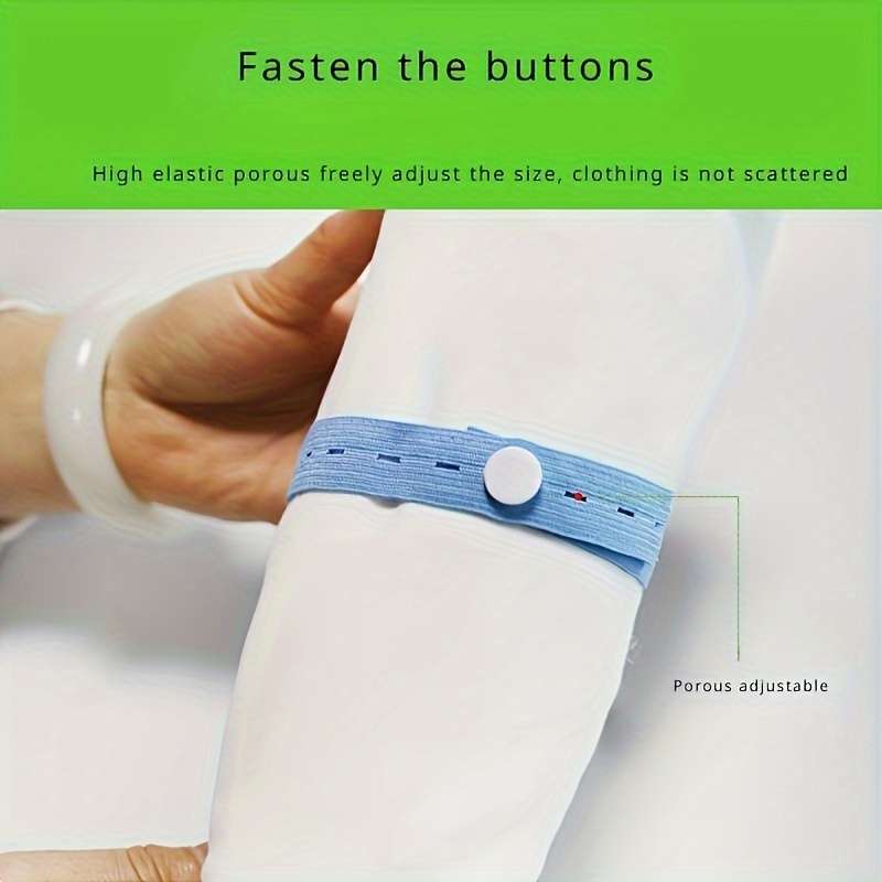 50pcs Sorting Bundling Elastic Bands With Button Closure