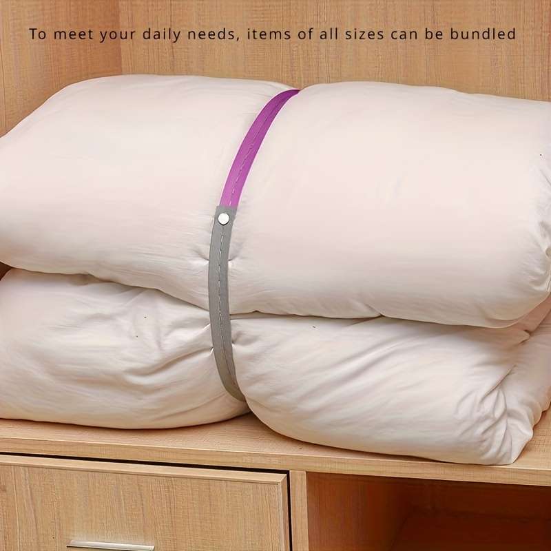 50pcs Sorting Bundling Elastic Bands With Button Closure