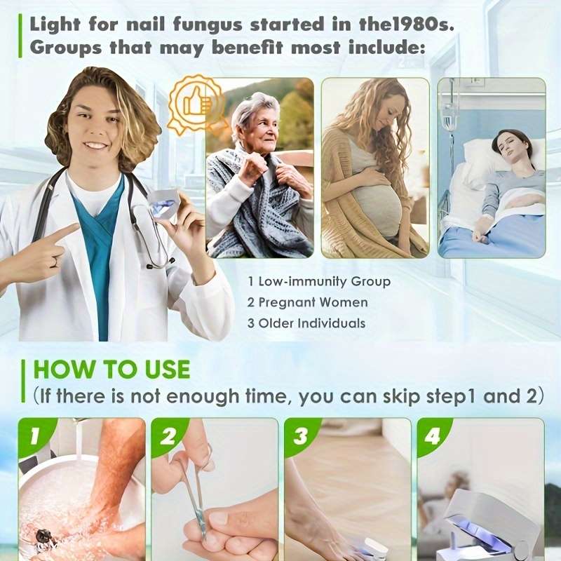 1pc Nail Fungus Cleaner UV Light Sterilizer