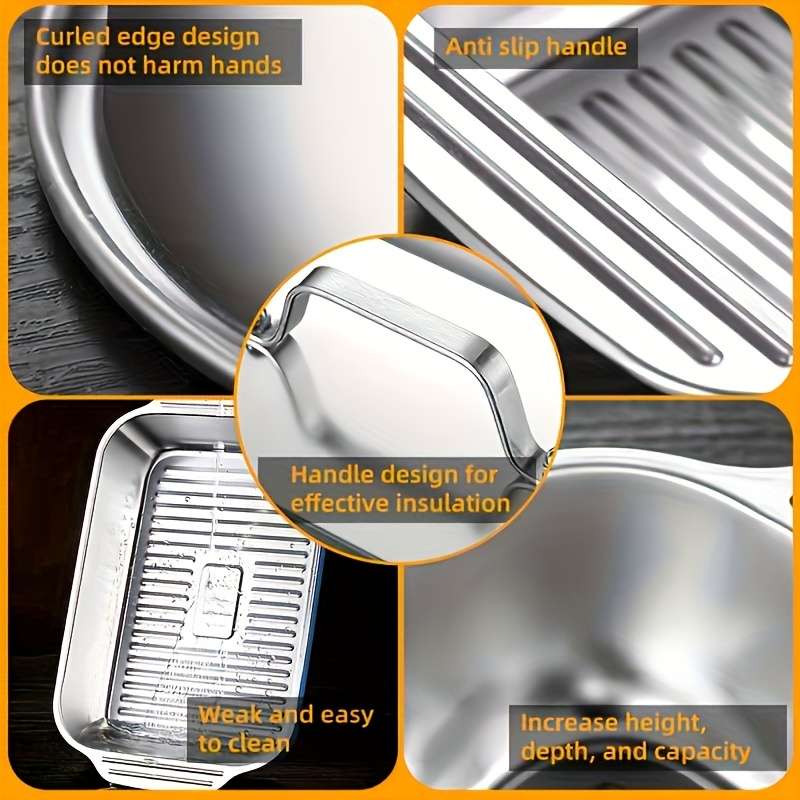 Stainless Steel Baking Tray With Lid