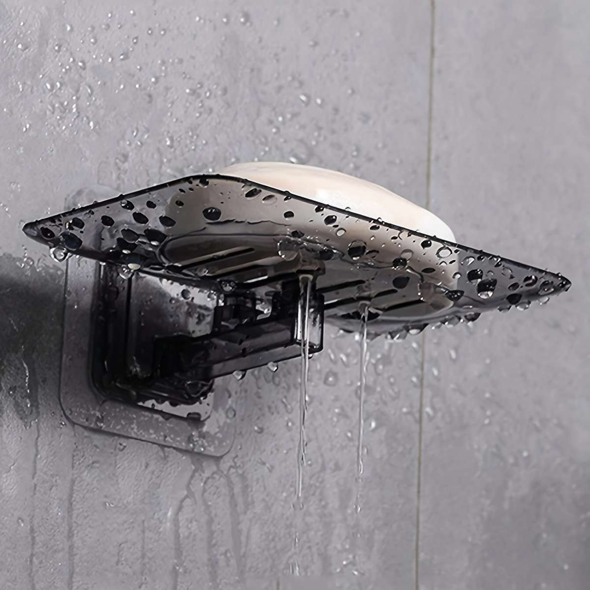 Easy-Install Transparent Soap Dish