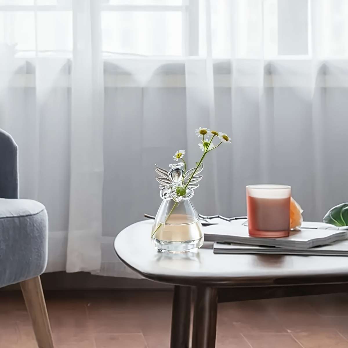 Elegant Glass Angel Vase