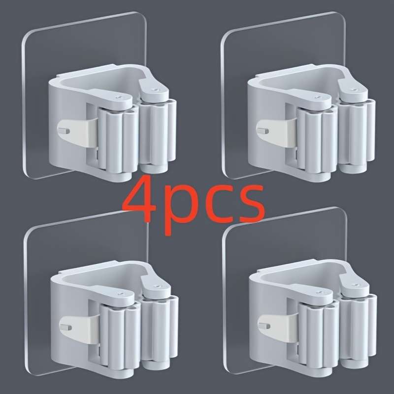 4pcs ABS Mop  Broom Holder