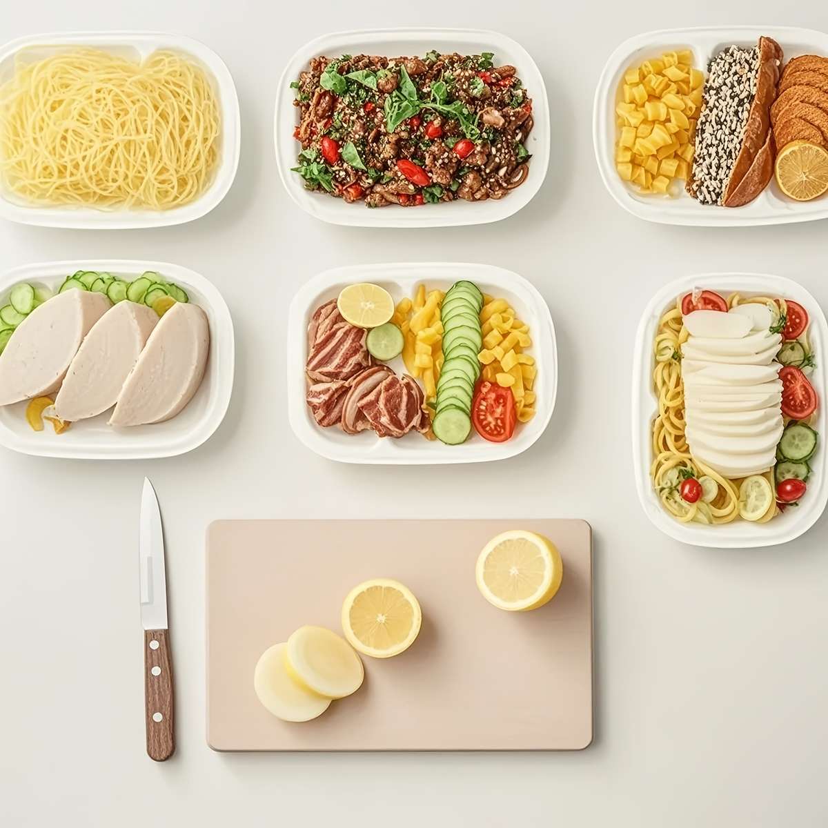 10pcs Transparent Stackable Food Storage Containers