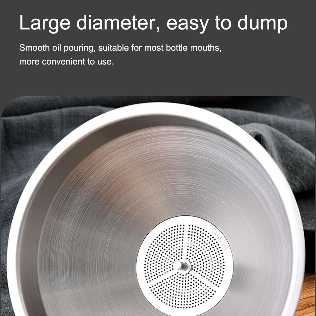 1pc Stainless Steel Funne