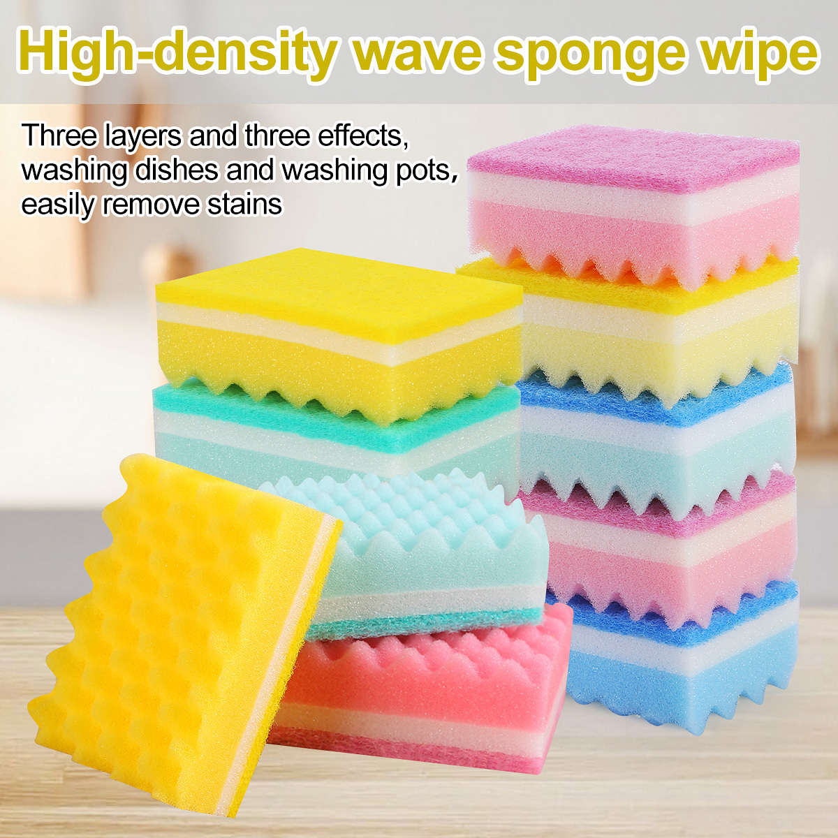 5pcs Colorful Magic Sponge Dish Towels