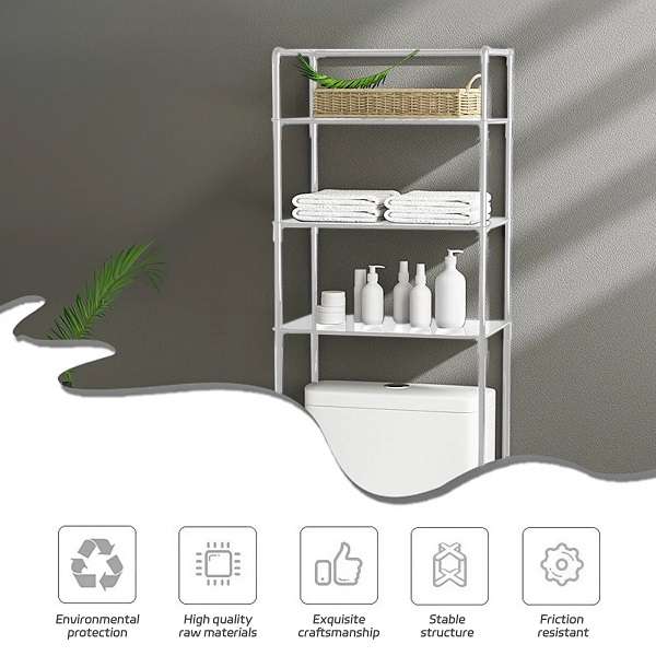 Home Portable Toilet Shelf 45cm x 25cm x 150cm