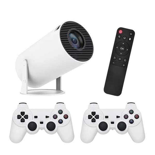 Portable Wireless Gaming Projector With 2 Game Controllers And Remote Control