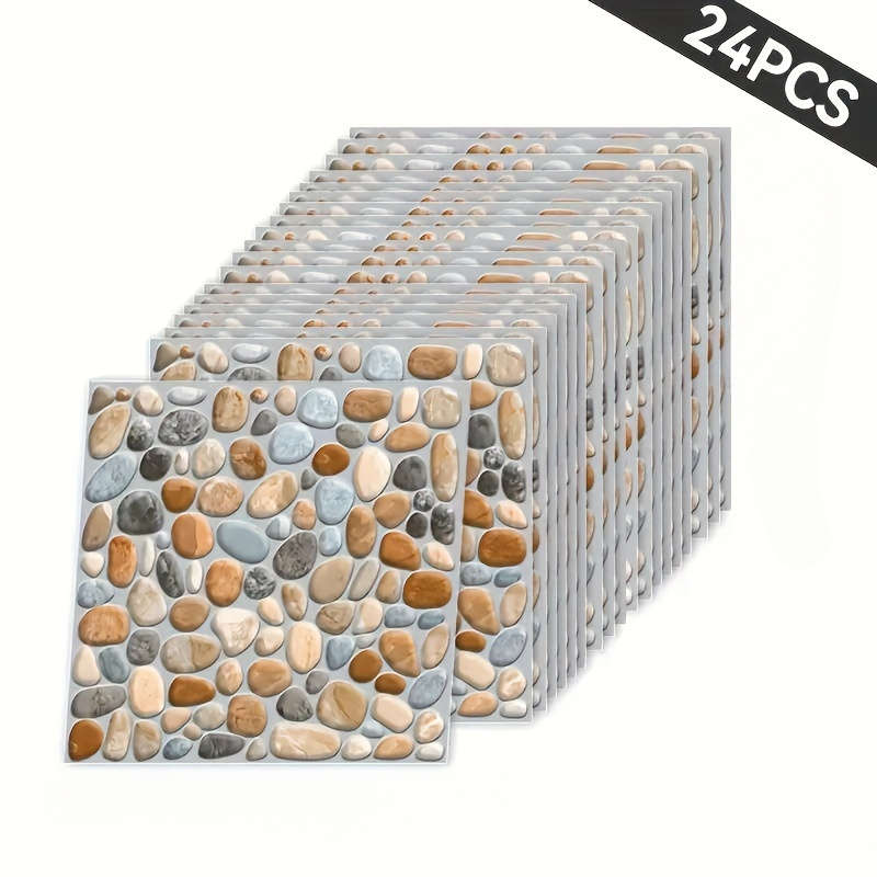 24 PCS Self-adhesive Marble Wall Stickers