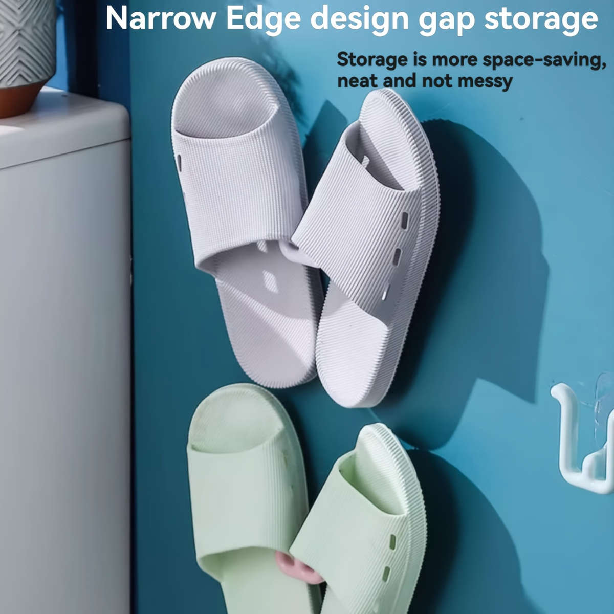 5pc Plastic Wall Mounted Shoe Rack