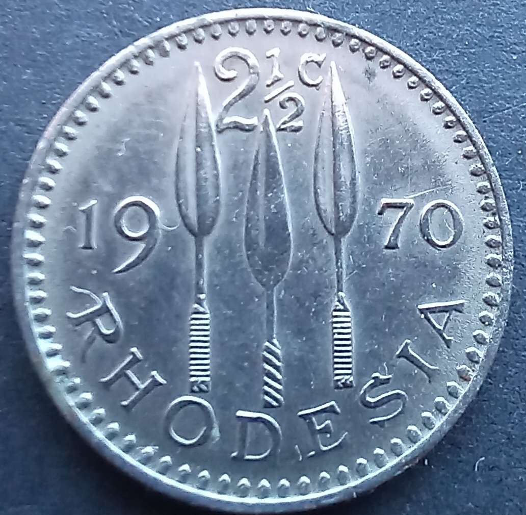 Rhodesia 1970 2 1/2 Cent