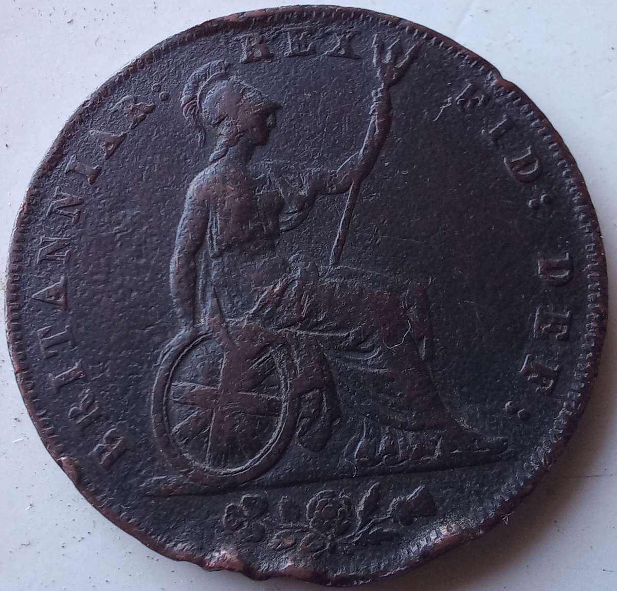 Great Britain 1827 Half Penny