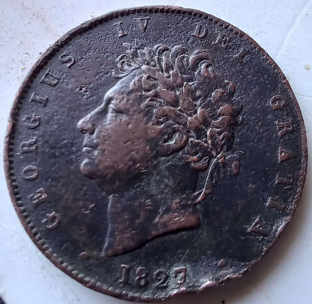 Great Britain 1827 Half Penny