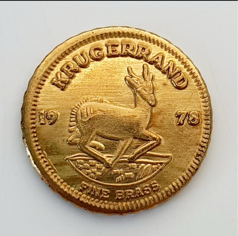 1978 Mini Fine Brass Krugerrand Tokens
