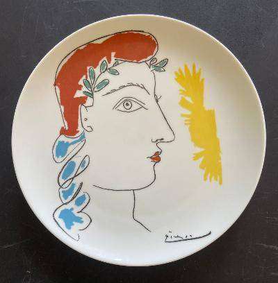 PABLO PICASSO. 1973 PORCELAIN PLATE 21.5 CM. R 2500-