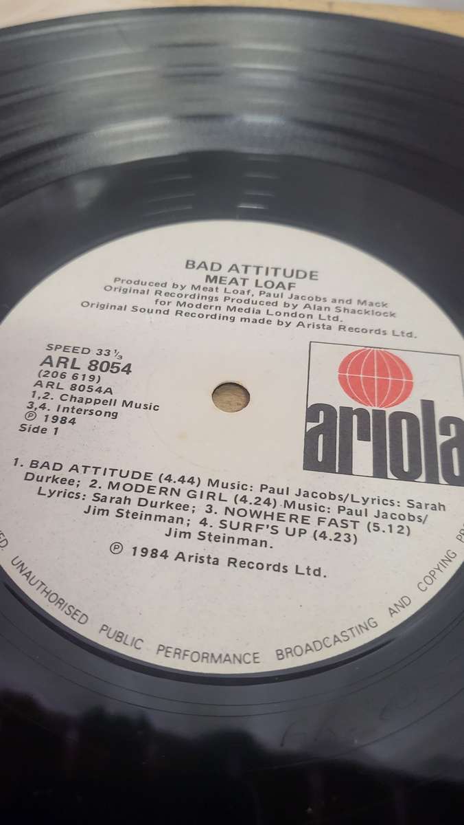 Meat Loaf- Bad Attitude  LP